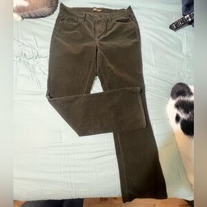 Old Navy Women's Dark Olive courduroy boot-cut Jeans. Size 10